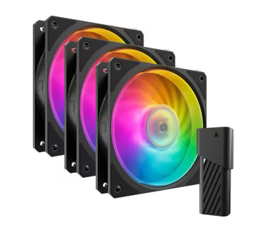 Cooler Master Mobius 120P ARGB, 3-Pack Fan Kit, 120mm Cooler Master Mobius 120P ARGB, 3-Pack Fan Kit, 120mm